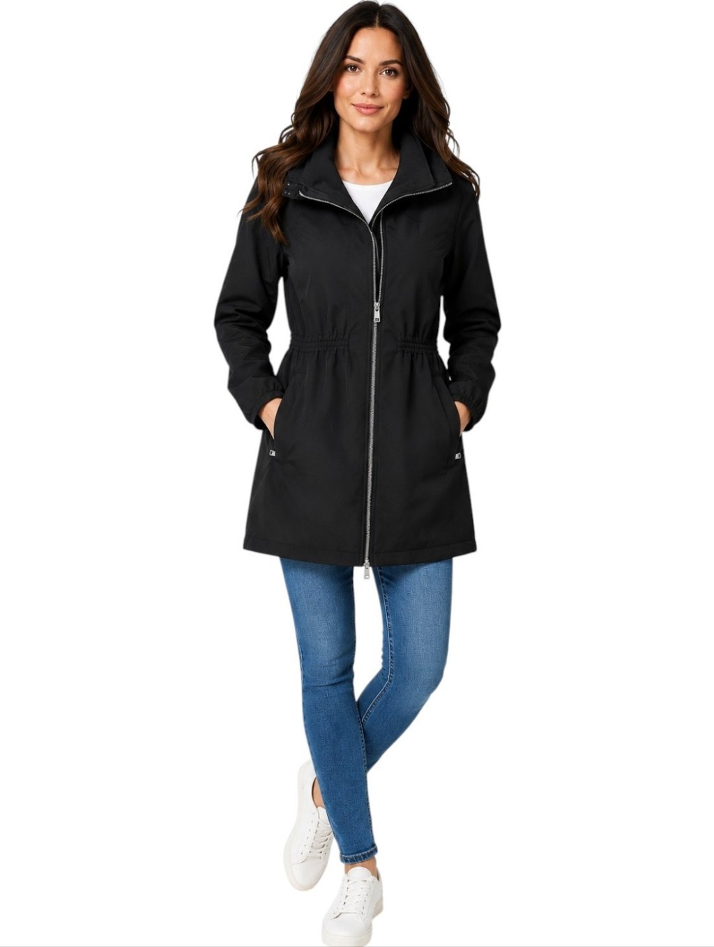 Jason Wu Black Softshell Hooded Zip Jacket Women' Xl